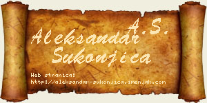 Aleksandar Sukonjica vizit kartica